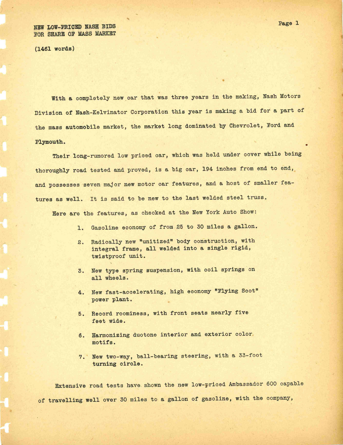 1941 Nash Press Kit Page 27